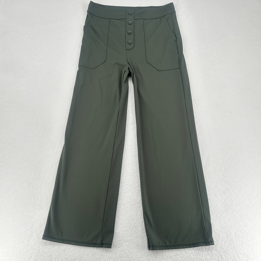 Pull On Stretch Pants Olive Green Size L Excellent Condition